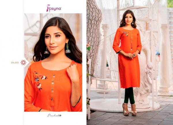 Psyna-Poshak-6 Rayon Stiched Colorful Kurtis For Summer